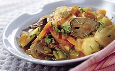 Сердце с овощами